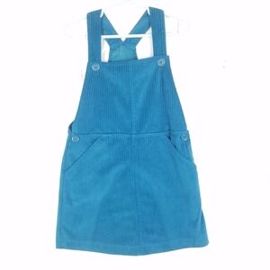 Wonder Nation turquoise corduroy overall dress